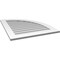 Ekena Millwork Quarter Round Top Right Surface Mount PVC Gable Vent w/ 3-1/2"W x 1"P Standard Frame, 28"W x 34"H GVPQR28X3401SN - alternate 4